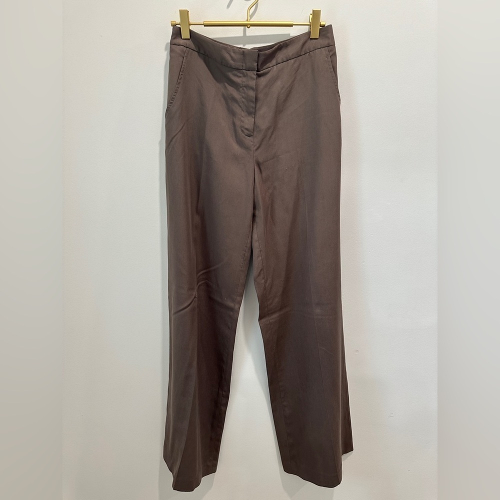 BCBGMaxAzria womans Chocolate soft wide leg pants trousers size 2 NWT